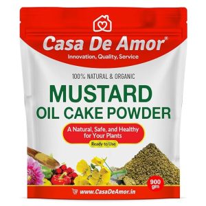 Casa De Amor Mustard Cake Powder ? Organic Plant Fertilizer for Strong Roots & Healthy Growth | Natural Soil Enricher for Garden Plants | 900 gm