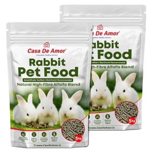 Casa De Amor Premium Rabbit Food Pellets | Complete & Balanced Nutrition with Natural Fiber | Healthy Digestible Pellets for All Rabbits & Small Pets (10 kg)