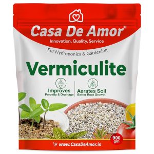 Casa De Amor Vermiculite for Gardening | Lightweight Soil Additive for Aeration & Moisture Retention | Ideal for Seed Germination, Potting Mix & Hydroponics | 900 gm