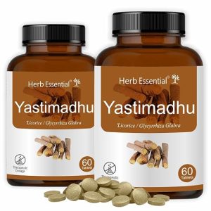 Herb Essential Yashtimadhu (Licorice) Tablets 500mg - 60 Count (Pack of 2)