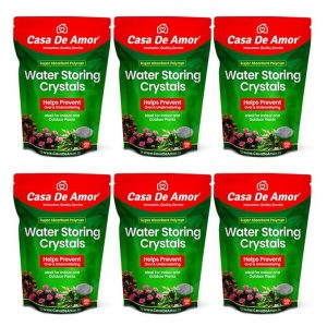 Casa De Amor Water Storing Crystals | Water Retaining Super Absorbent Polymer for Plant, Soil Mixing and Hydroponics Gardening, Lucky Bamboo Plant (1500 gm)
