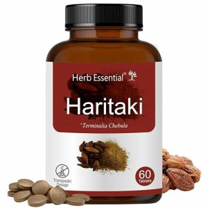 Herb Essential Haritaki Tablets 500mg ? 60Tabs, Ayurvedic Herbal Supplement