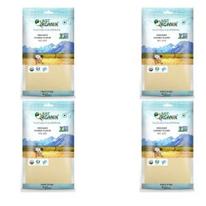 Just Organik – Organic Chana Flour 2 Kg (4x500g) | certified organic Chickpea Flour | Protein-Rich, Diabetic-Friendly | Gluten-Free, High Fiber | Pack of 4