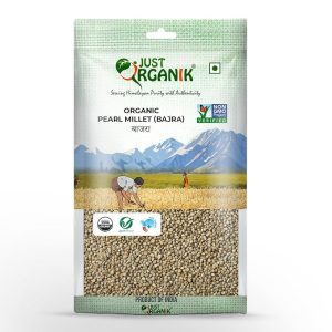 Just Organik - Organic Pearl Millet 1 Kg, 100% Organic Product | Bajra whole | | Gluten free | For eating and cooking | | Diabetic friendly