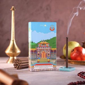 PHOOL Luxury Incense Badrinath Bambooless Incense Sticks | Kesar Chandan Dhoop for Pooja & Meditation | Natural Chemical-Free Smokeless Agarbatti | Free Dhoop Holder | Eco-Friendly | Pack of 27