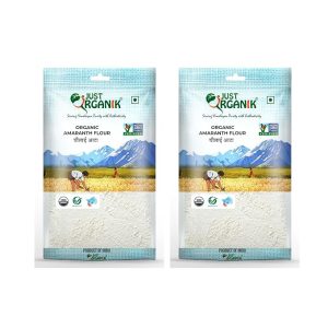 Just Organik – Organic Amaranth Flour 1 Kg (2x500g), Certified Organic | Rajgira | Gluten Free | Fasting Food | Upwas Friendly | Rich in Fibre | Pack of 2