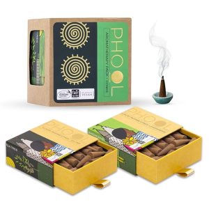Phool Aromatherapy Luxury Incense Cones | Tea Tree & Lemongrass Fragrance |